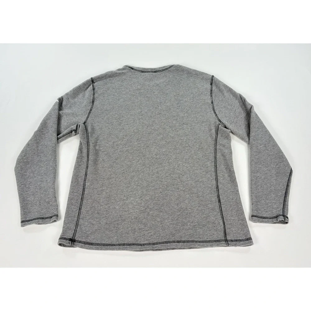 Tommy Bahama Reversible Long Sleeve Thermal Shirt Gray Men's Large Sleepwear